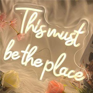 This Must Be the Place NeonSign for Wall Décor,Neon LightSign for Couple Bedroom